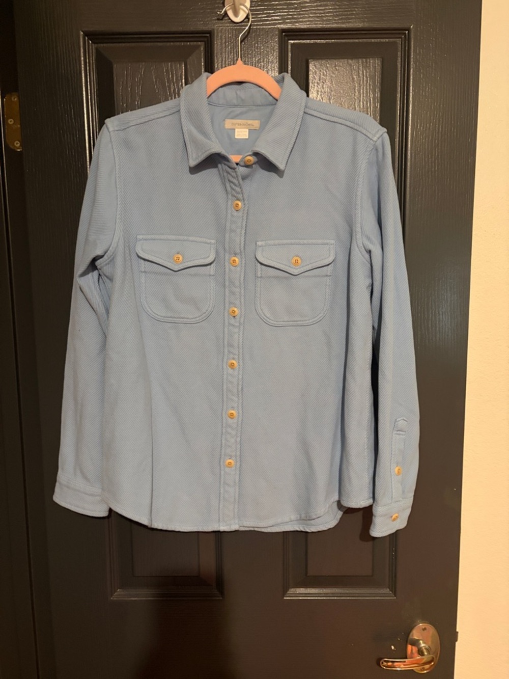 Outerknown Light Blue Long-Sleeve Button-Down Shirt NWOT